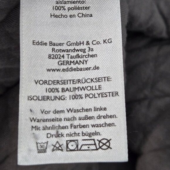 Eddie Bauer Men's Size M Quilted 1/4 Zip Pullover Sweatshirt Diamond Mock Taupe - Picture 9 of 11